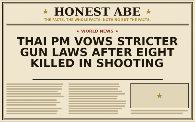 Thai PM Vows Stricter Gun Laws After Eight Killed in Shooting