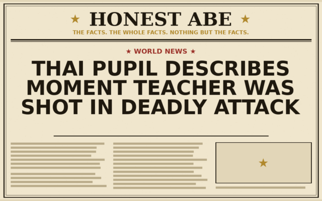 Thai Pupil Describes Moment Teacher Was Shot in Deadly Attack
