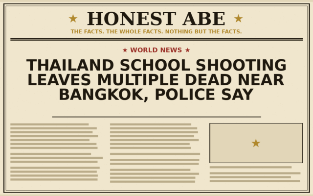 Thailand School Shooting Leaves Multiple Dead Near Bangkok, Police Say