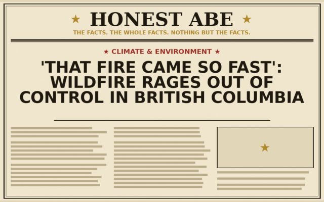 ‘That fire came so fast’: Wildfire rages out of control in British Columbia