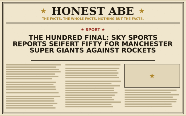 The Hundred Final: Sky Sports Reports Seifert Fifty for Manchester Super Giants Against Rockets