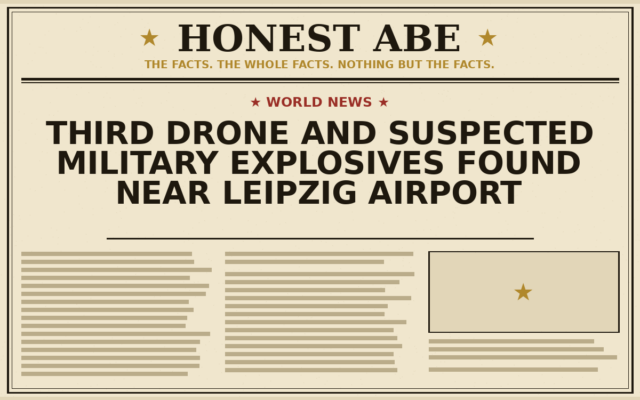 Third Drone and Suspected Military Explosives Found Near Leipzig Airport