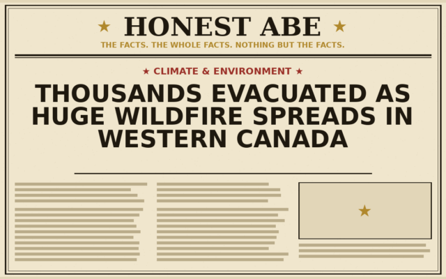 Thousands Evacuated as Huge Wildfire Spreads in Western Canada