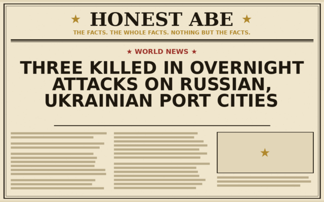 Three Killed in Overnight Attacks on Russian, Ukrainian Port Cities