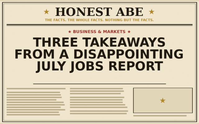 Three Takeaways From a Disappointing July Jobs Report