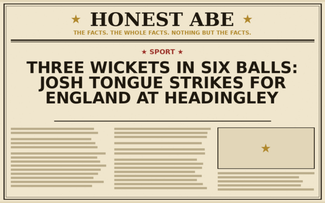 Three Wickets in Six Balls: Josh Tongue Strikes for England at Headingley