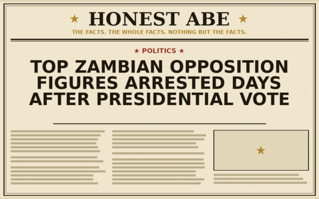 Top Zambian Opposition Figures Arrested Days After Presidential Vote