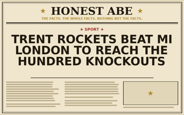 Trent Rockets Beat MI London to Reach the Hundred Knockouts