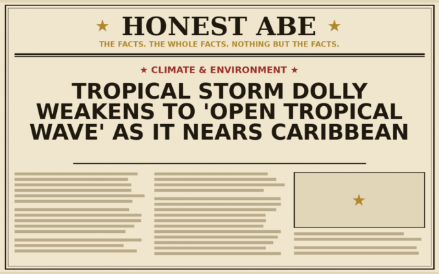 Tropical Storm Dolly Weakens to ‘Open Tropical Wave’ as It Nears Caribbean