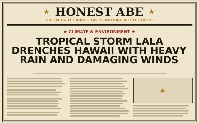 Tropical Storm Lala Drenches Hawaii With Heavy Rain and Damaging Winds