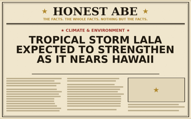 Tropical Storm Lala Expected to Strengthen as It Nears Hawaii