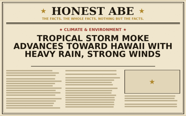 Tropical Storm Moke Advances Toward Hawaii With Heavy Rain, Strong Winds