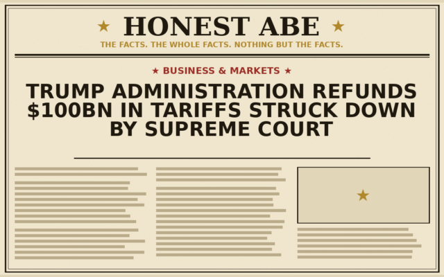 Trump Administration Refunds $100bn in Tariffs Struck Down by Supreme Court