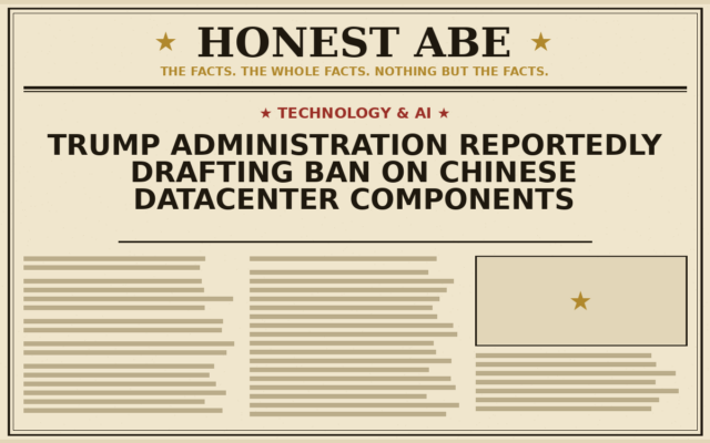 Trump Administration Reportedly Drafting Ban on Chinese Datacenter Components