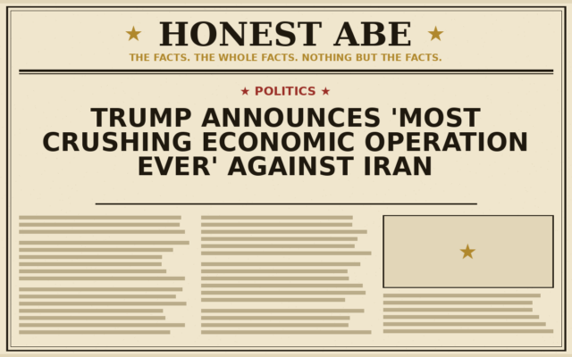 Trump Announces ‘Most Crushing Economic Operation Ever’ Against Iran
