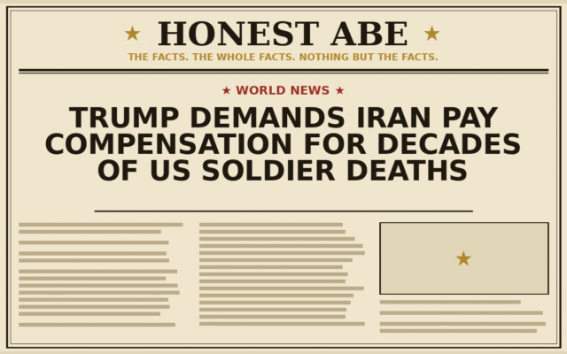 Trump Demands Iran Pay Compensation for Decades of US Soldier Deaths