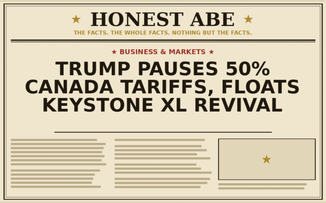 Trump Pauses 50% Canada Tariffs, Floats Keystone XL Revival