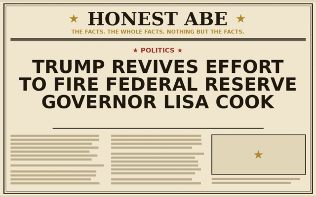 Trump Revives Effort to Fire Federal Reserve Governor Lisa Cook