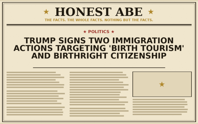 Trump Signs Two Immigration Actions Targeting ‘Birth Tourism’ and Birthright Citizenship