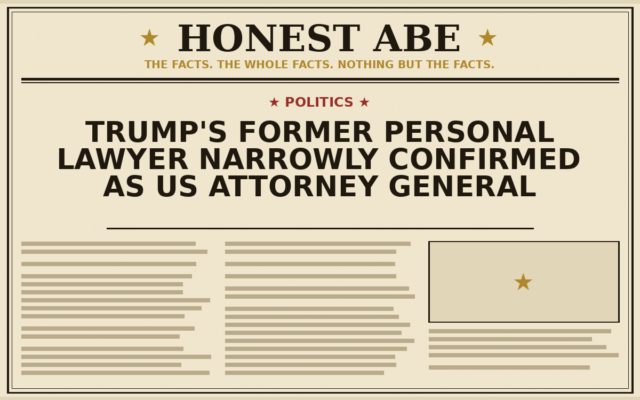 Trump’s Former Personal Lawyer Narrowly Confirmed as US Attorney General