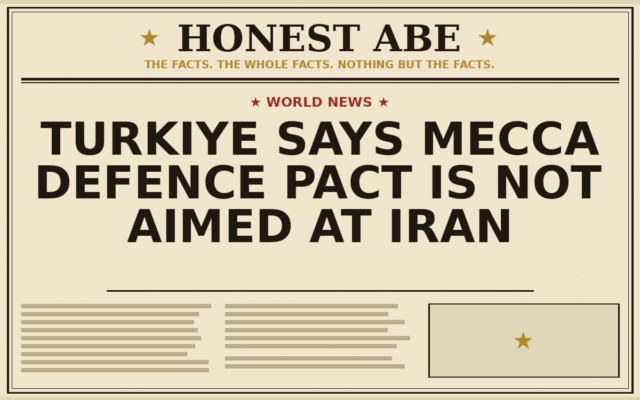 Turkiye Says Mecca Defence Pact Is Not Aimed at Iran