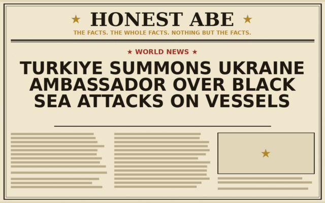 Turkiye Summons Ukraine Ambassador Over Black Sea Attacks on Vessels