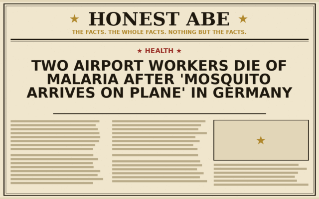 Two Airport Workers Die of Malaria After ‘Mosquito Arrives on Plane’ in Germany