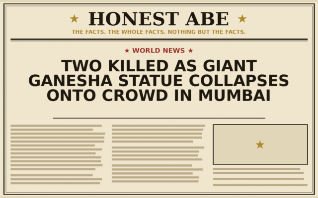 Two Killed as Giant Ganesha Statue Collapses onto Crowd in Mumbai