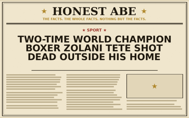 Two-Time World Champion Boxer Zolani Tete Shot Dead Outside His Home