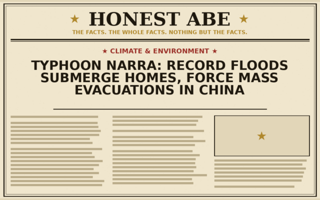 Typhoon Narra: Record Floods Submerge Homes, Force Mass Evacuations in China
