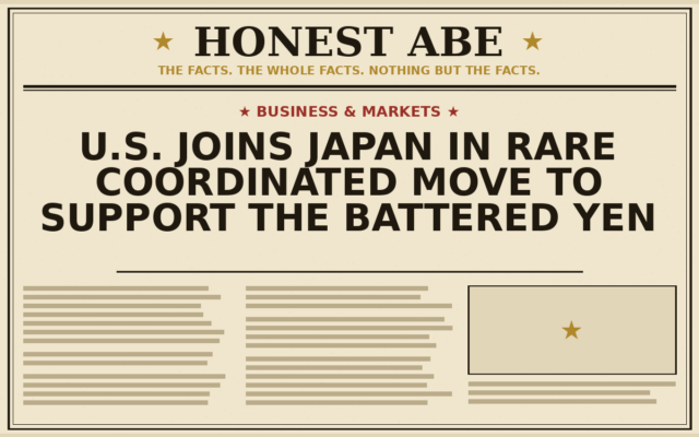 U.S. Joins Japan in Rare Coordinated Move to Support the Battered Yen