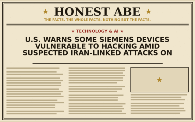 U.S. Warns Some Siemens Devices Vulnerable to Hacking Amid Suspected Iran-Linked Attacks on Water Systems