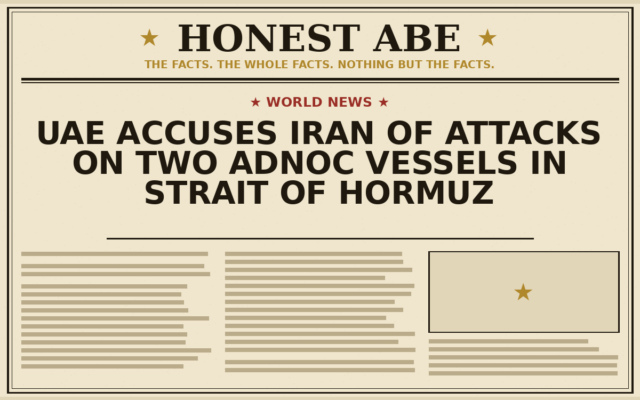 UAE Accuses Iran of Attacks on Two ADNOC Vessels in Strait of Hormuz