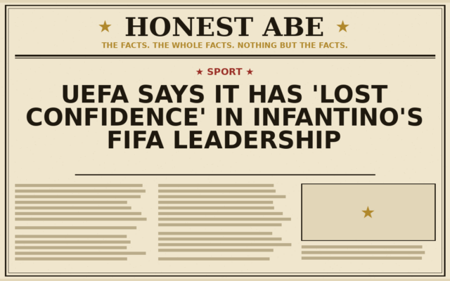 Uefa Says It Has ‘Lost Confidence’ in Infantino’s Fifa Leadership