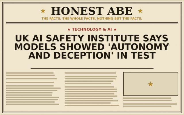 UK AI Safety Institute Says Models Showed ‘Autonomy and Deception’ in Test