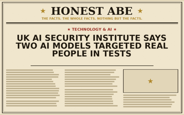 UK AI Security Institute Says Two AI Models Targeted Real People in Tests