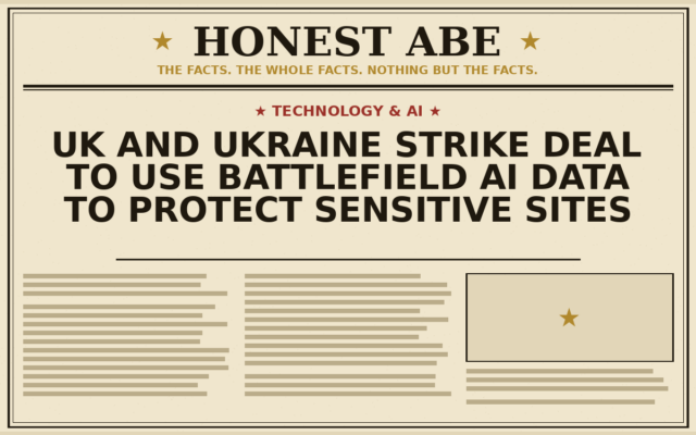 UK and Ukraine Strike Deal to Use Battlefield AI Data to Protect Sensitive Sites