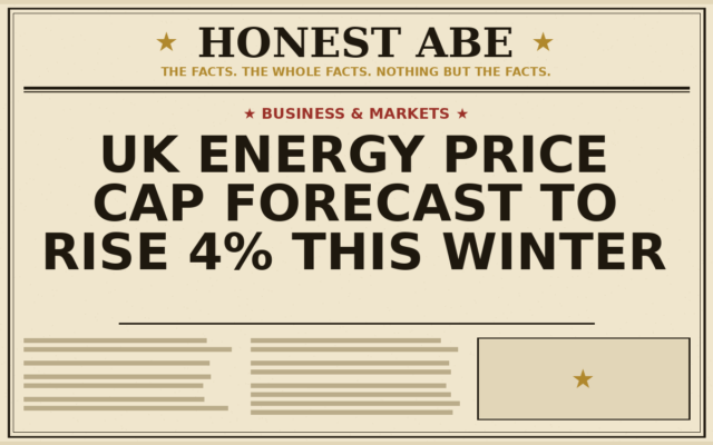 UK Energy Price Cap Forecast to Rise 4% This Winter