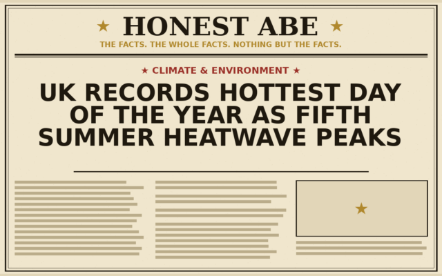 UK Records Hottest Day of the Year as Fifth Summer Heatwave Peaks