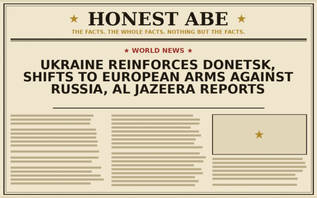 Ukraine Reinforces Donetsk, Shifts to European Arms Against Russia, Al Jazeera Reports