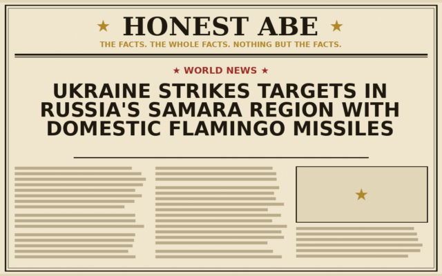 Ukraine Strikes Targets in Russia’s Samara Region With Domestic Flamingo Missiles