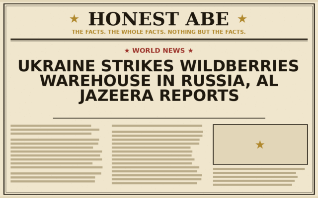 Ukraine Strikes Wildberries Warehouse in Russia, Al Jazeera Reports