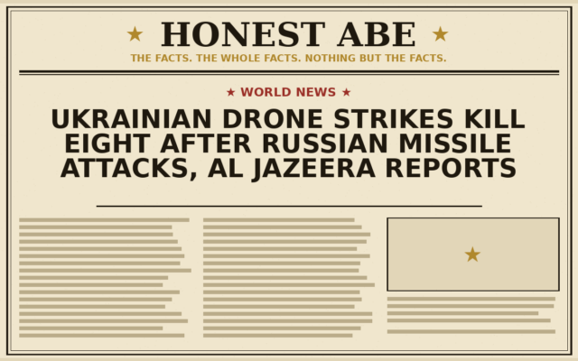 Ukrainian Drone Strikes Kill Eight After Russian Missile Attacks, Al Jazeera Reports