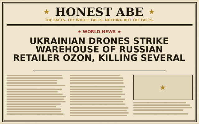 Ukrainian Drones Strike Warehouse of Russian Retailer Ozon, Killing Several