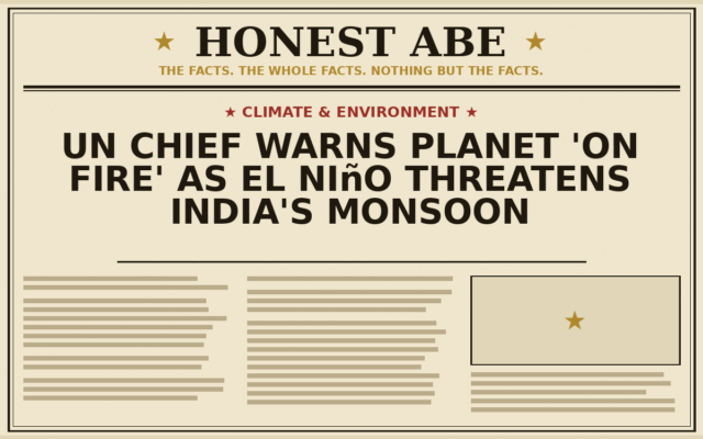 UN Chief Warns Planet ‘On Fire’ as El Niño Threatens India’s Monsoon
