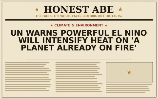 UN Warns Powerful El Nino Will Intensify Heat on ‘a Planet Already on Fire’