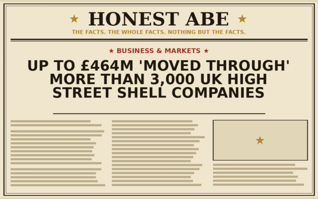 Up to £464m ‘Moved Through’ More Than 3,000 UK High Street Shell Companies