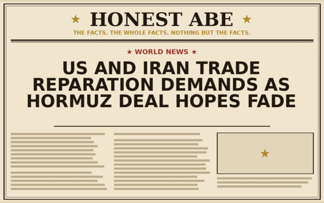 US and Iran Trade Reparation Demands as Hormuz Deal Hopes Fade