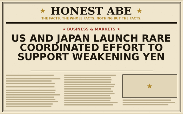 US and Japan Launch Rare Coordinated Effort to Support Weakening Yen