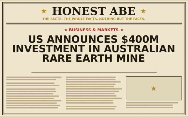 US Announces $400m Investment in Australian Rare Earth Mine